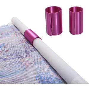 Diamond Painting Canvas Roll Holder,Fixed Scroll Anti-Roll Bracket,Diamond Scroll Ring Storage Tool,Diamond Painting Art Accessories,3D Printing,2-Pack (purple)