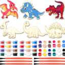 24 Pack Valentine's Day Cards for Kids with Dinosaur Painting Kit for School Classroom Valentine's Gift Exchange, Kids Valentines Exchange Gifts ideas Preschool Valentine Gifts favors