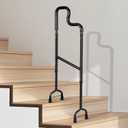Upgraded Stair Climbing Assist Cane, Adjustable Stair Cane for Walk Up and Down Stairs with Less Pain, Durable & Solid Anti-Slip Step Helper Meet Your Different Needs, Easy to Install