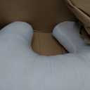 Boppy Nursing Pillow - Firm, Ergonomic U-Shaped Bottle and Breastfeeding Pillow with High Lift for Comfort and Support, Spacious Surface - Gray Gentle Leaves