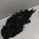 Heat Resistant Long Black Curly Wig Middle Part Synthetic Costume Wig for Adults Comfortable Natural Looking Hair for Halloween Cosplay Party Dress-up