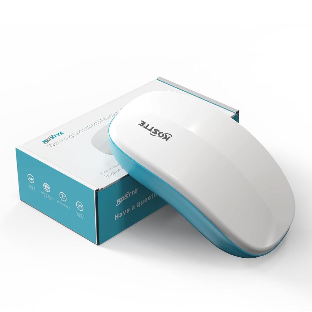 Warming Lactation Massager 2-in-1, Breastfeeding Support for Clogged Ducts, Heat & Vibration Breastfeeding and Pumping Massager,Breastfeeding Essential, 1 Pads