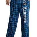 Harry Potter Men's House Crest Plaid Lounge Pajama Pants - All 4 Houses Gryffindor, Ravenclaw, Slytherin, Hufflepuff (Blue, M)