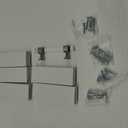 6 Pack 3 Inch Clear Glass Cabinet Handles and Pulls for Dresser and Drawers, Kitchen Bathroom Bedroom Brushed Nickel Pull Door Handle Distance Glass Crystal Knobs 76mm