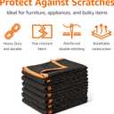 Amazon Basics Reinforced Tear-Resistant Moving Blankets, 72" x 80", Black, 6-Pack