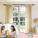 TONIAL Curtain Rod 32 to 58 Inch(2.6 to 4.8 ft), Adjustable Splicing Window Curtain Rods, 3/4 Drapery Rods for Windows 20 to 53 Inch, Decorative Single Rod with Modern Cap Finial, Bronze