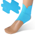 Precut Kinesiology Wrap Tape for Ankle, Breathable Latex-Free Athletic Tape, Elastic Sports Tape Strips, Prevent Ankle Sprain Kinesiology Patch for Ankle Ligament Support and Stability