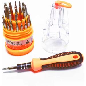 31 in 1 Mini Repair Tool Kit Small Screwdriver Set Magnetic for iPhone, iPad, Computer, Laptop, Watch, Glasses, PC, Camera, Electronic, Non-Slip Handle