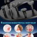 Massage Gun Deep Tissue, Portable Percussion Electric Muscle Massager for Pain Relief, Handheld Massagers with 30 Speeds & 6 Attachments for Back and Neck, Gifts for Men Women