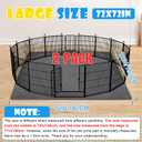 2 Pack Extra Large Washable Pee Pads for Dogs 72"x72" Reusable Dog Mat for Floor Non-Slip Waterproof Pee Pads for Dogs Fast Absorbent Pet Whelping Pads Puppy Playpen Mat for Incontinence, Housebreak