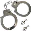 Deluxe Toy Cuffs with Key, Handcuffs Role Play Toys, Cowboy Sheriff Police Costume for Kids, Two Keys with Safety Release