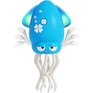 Electric Dancing Octopus Light Music Suitable for 12-18 Months Old Baby Toys, Kid Crawling Squid Toys Suitable for Toddler Tummy Time, Christmas Birthday Gifts for 1 2 3 4 5 6 Year Old Boy (Blue)