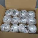 Homemory 12 Pcs Silver Votive Candle Holders, Round Mercury Glass Candle Holder, Tealight Candle Holders for Table Centerpieces, Baby Shower, Anniversary, Wedding, Home Decor, Halloween, Christmas