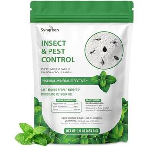 Syngreen Food Grade Diatomaceous Earth 1 lb with Peppermint - Indoor/Outdoor Family-Friendly