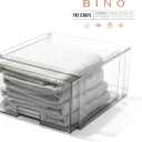BINO | Stackable Storage Drawers, Tall X-Large - Clear | THE CRATE COLLECTION | Storage Bins With Drawers | Bathroom Organizers | Under Sink Organizer | Vanity Cabinet Home Organization
