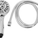 High Pressure 10-Mode Hand Shower Head with Stainless Steel Hose, Powerful Jet Spray for Massage, Black Handheld Showerhead for Bathroom