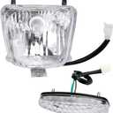 FVRITO 12V Front Head Light Lamp and Rear Brake Tail light for 50cc 70cc 90cc 110cc 125cc Taotao 110B Coolster 3050C Vitacci HAWK Peace Roketa Sunl BMS RPS Raider 6 ICEbear Chinese Quad ATV 4 Wheeler