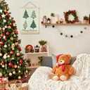 KEUSPI Preppy Green Christmas Tree Wall Art Poster, Green Christmas Decor, Festive Merry Xmas Striped Canvas Prints Wall Decor for Home Bedroom Living Room, 12x16 Inch