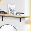 6 Pack - L 10" x H 6" x W1.5, 5mm Thick Black L Shelf Bracket, Iron Shelf Brackets, Metal Shelf Brackets, Floating Shelf, Shelf Supports with Screws