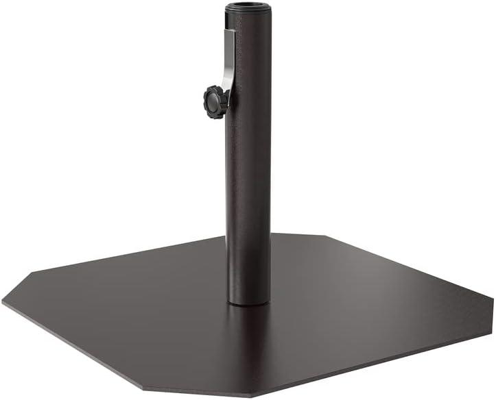 wikiwiki Iron Base Market Patio Umbrella All-Iron Weight Base Non-Rust Heavy Duty Outdoor Table Umbrella Weights Stand, 26 Lbs (Dark Brown)