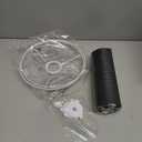 Small Lamp Shade, Black Drum Lampshade 8.7''Top X 8.7'' Bottom X 7.9'' High, Replacement Lamp Shade Natural Linen Hand Crafted for Table Lamps Floor Lamps Chandelier Lamp, Easy Assembly Required