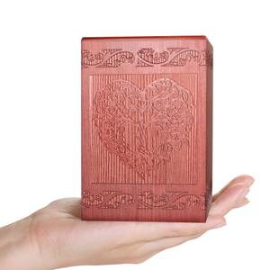 Wooden Cremation Urn for Human, Wood Handmade Engraved Decorative Box, Funeral Urns for Adult Male Female Burial or Memorial Keepsake, Urns for Ashes Men Women