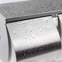 Desyeryamimi Double Roll Toilet Paper Holder Dispenser with Shelf Storage-Commercial 2-Roll Side by Side Stainless Steel Toilet Tissue Holder/Dispenser Wall Mount for Bathroom/Restroom-Brushed Finish
