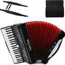 Accordion 41-Key 120 Bass, with 10 Pitch buttons,for musicians(Black)