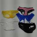 Women’s Lace Panties Set, 5 Pack Sexy Sheer Briefs, Soft Transparent Lace Underwear, Breathable Low Rise Bikini Style, S