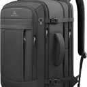 Travel Backpack, 50L Expandable Extra Large Laptop Backpack, Carry On Backpack Water Resistant Business Suitcase Daypack Bag Fits 17 Inch Laptops, Travel Gifts for Men Women, Black (XXL-(20''x13''x10''))