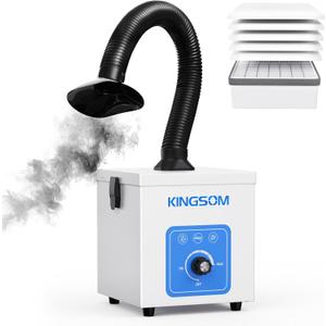 KINGSOM Solder Fume Extractor with 2-in-1 Hepa Filter and 5 Pre-Filters