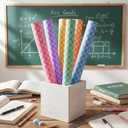 Amazingspark 6 Pcs Pastel Gingham Bulletin Board Paper Roll 19.7'' x 52.5''