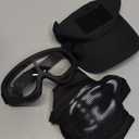 Airsoft Mask with Goggles, Foldable Half Face Airsoft Mesh Mask with Ear Protection for Paintball Shooting Cosplay CS Game