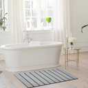 AWW Foldable Stone Bath Mat, Super Absorbent Diatomaceous Earth Mats, Non-Slip 23.6 x 15.5 Inch Quick Drying Mat, Compact and Easy to Store Bath Mats for Bathroom, Easy to Clean, Grey
