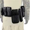 ROCOTACTICAL 8-in-1 Law Enforcement Duty Web Belt Rig, Basketweave Police Duty Belt Rig, Police Duty Utility Belt Kit (Large)
