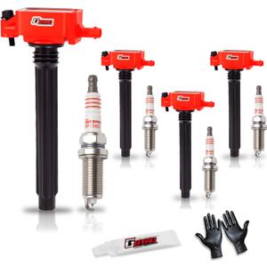 Upgraded Set of 4 Ignition Coil Pack and Spark Plug Compatible with 2.4 L4 2014 2015 2016 2017 2018 2019 Jeep Renegade Cherokee Compass Chrysler 200 Dodge Dart Replace UF751 4469