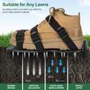 Lawn Aerator Shoes with Adjustable Strap and Heavy Duty Spikes for Grass Aerating Patio Garden One-Size-Fits-All Use for Yard Patio Lawn GardenBlack