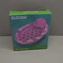 Inflatable Tanning Pool Floats Adult - Sloosh Oval Tanning Float Lounger for Adults Floating Raft, Sunbathing Bed Mat Pad Lake Beach Swimming Pool Blow Up Sun Tan Tube with Backrest Cup Holders (Pink)