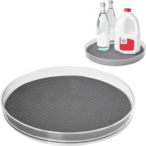 Spectrum Lazy Susan Organizer, Hexa Grande 14.5" - Lazy Susan Turntable for Cabinet, Refrigerator, Pantry, Table, & Shelf - Rotating & Spinning Pantry Organization - Spice Rack Storage for Fridge (XX Large, Charcoal)