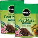 Miracle-Gro Sphagnum Peat Moss - Enriched with Plant Food, Add to Potting Mix and Native Soil, 8 qt. (2-Pack)
