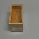 Bamboo Drawer Organizer, Small Silverware Organizer for Kitchen Drawer, Stackable Utensil Tray, 2 Pcs Flatware Organizer, Bamboo 6" x 3" x 2" (Outer), 5.3" x 2.3" x 1.77" (Inner) (Yellow)