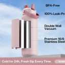 POWCAN 32 oz Insulated Water Bottle with 2-in-1 Straw and Spout Lid, Keep Cold 24H, Leak-Proof, BPA-Free, Double Wall Stainless Steel Water Bottle for Sports, Gym, Travel, and School (Dried Rose)