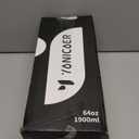 Insulated Water Bottle 64oz,Triple Wall Vacuum Stainless Steel(Dishwasher Safe),Leak Proof & Non-BPA,Flask Jug with Paracord Handle & Straw Spout Lids Sports Black