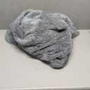 Giant Fur Bean Bag Chair Cover for Kids Adults, (No Filler) Living Room Furniture Big Round Soft Fluffy Faux Fur Beanbag Lazy Sofa Bed Cover (Light Grey, 7FT)