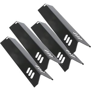15 inch Porcelain Grill Heat Shields Replacment for Dyna-Glo DGF510SBP, DGF493BNP, Set of 4 Barbeque Grill Heat Plates for Backyard Grill Replacement Parts BY15-101-001-02, BY13-101-001-13, GBC1460W