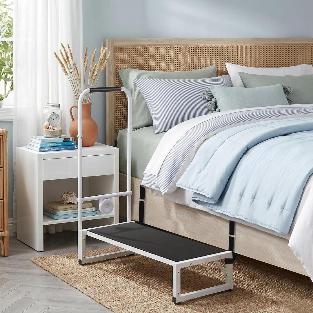 Bed Step Stool for Adults, Non-Slip Bed Step Stool Elderly Seniors