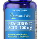 Puritans Pride Hyaluronic Acid 100mg, Dietary Supplement for Skin Hydration, 60 Rapid Release Capsules