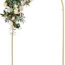 Vincidern 6.6 FT Wedding Arch Backdrop Stand for Parties, Balloon Arch Stand, Wedding Arches for Ceremony, Metal Arch Backdrop Stand for Bridal Baby Showers, Birthday Party Decoration Door Frame Gold