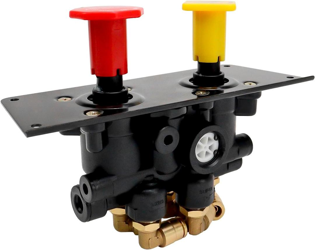 801631 MV-3 Dash Air Brake Control Valve, 3/8" PTC Ports - 5013293 MV3 Trailer Parking Brake Valve Compatible with Bendix BX801631, Freightliner BW5013293, Volvo BW801631