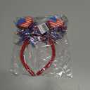 4th of July Headband Independence Day Hair Accessories Patriotic Party Hair Supplies American Flag Love Heart Design Blue Red Ribbon Hair Decoration Cute Hair Hoop for Women Girls Kids 1 Pcs